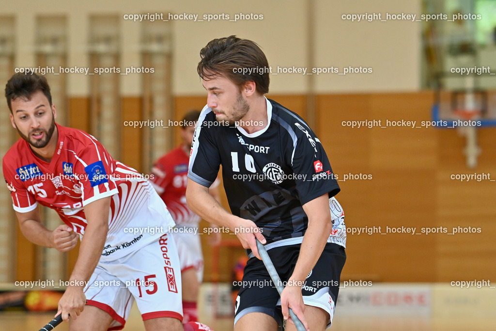 KAC Floorball vs. Wiener Floorballverein 10.9.2022 | #15 Max Olsacher, #10 Philipp Horn