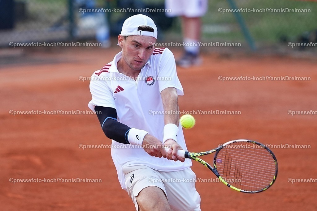xYDR11072501092 | 11.07.2025, xydrx, Köln, Tennis, 1.Bundesliga Herren, Kölner THC Stadion Rot-Weiss 1 - TC Bredeney 1, Tennisanlage Olympiaweg: Raphael Collignon (Kölner THC Stadion Rot-Weiss 1)