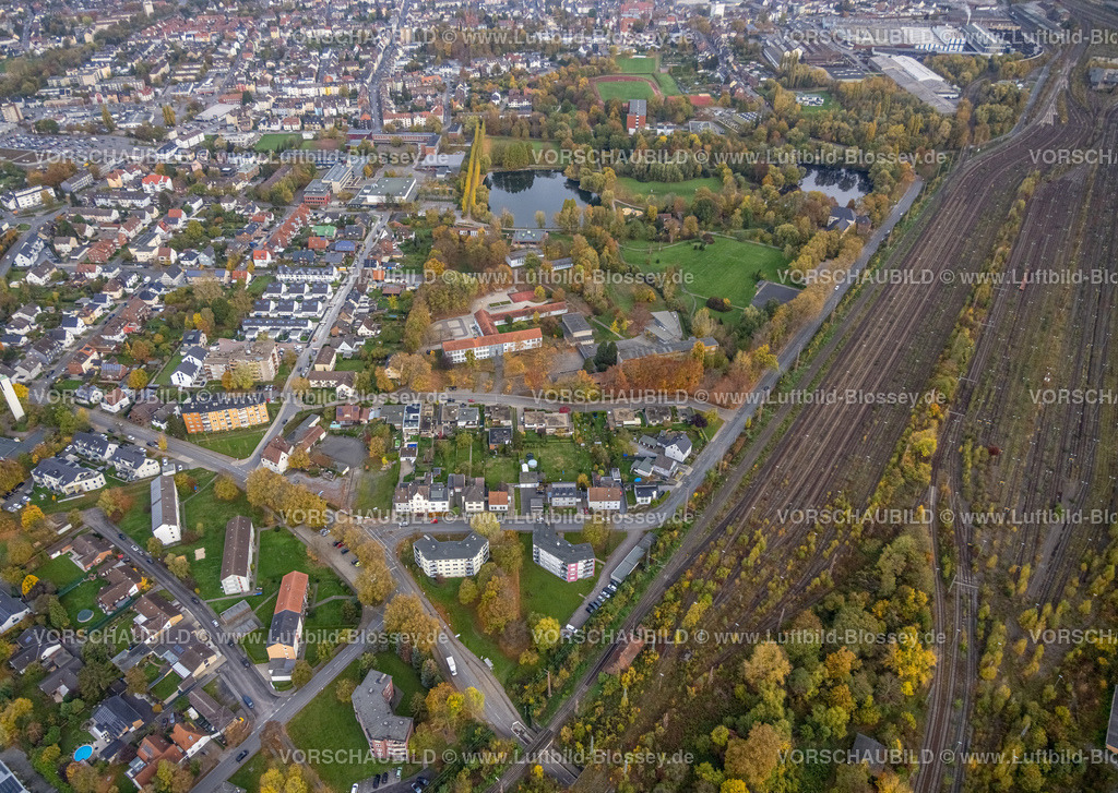 Hamm221011980 | Luftbild, Geistschule, Elisabeth-Lüders-Berufskolleg, Friedrich-Ebert-Park, Mitte, Hamm, Ruhrgebiet, Nordrhein-Westfalen, Deutschland