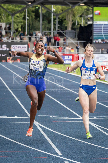 Deutsche Leichtathletik-Meisterschaften; Bochum-Wattenscheid, 26.07.2026 | Deutsche Meisterin 200m: Judith Bilepo Mokobe (USC Mainz); Deutsche Leichtathletik-Meisterschaften am 26.07.2026 im Lorheide-Stadion, Bochum-Wattenscheid (Nordrhein-Westfalen).