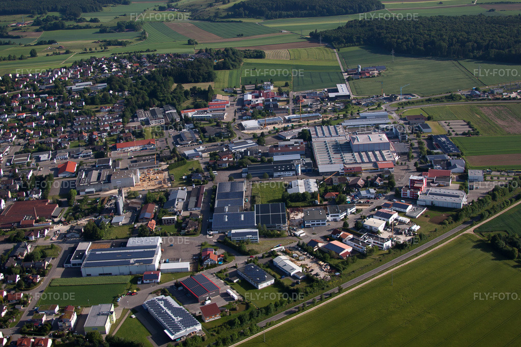 Luftbild: Industriegebiet Gottlieb-Daimler-Straße in Laichingen im Bundesland Baden-Württemberg in Deutschland. Foto: IMG_67310.jpg vom 08.06.2014 durch Werner Riehm/FLY-FOTO.de