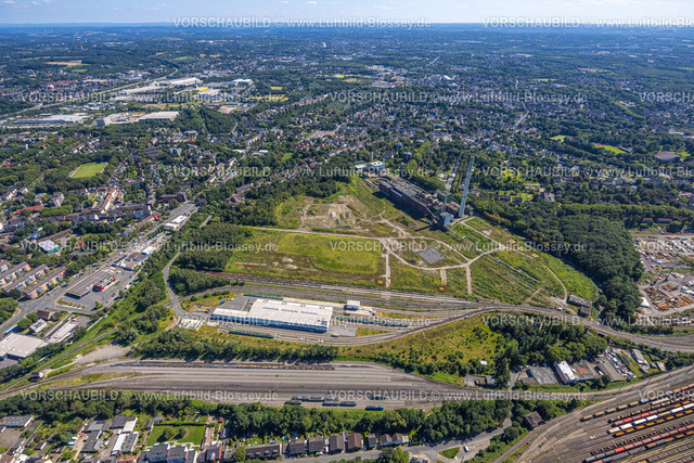 Herne240803553 | Luftbild, ehemaliges Uniper-Kraftwerk Shamrock, Freifläche und Baustelle, ehemaliges Bergwerkgelände General Blumenthal, Ortsansicht mit Fernsicht, Wanne-Süd, Herne, Ruhrgebiet, Nordrhein-Westfalen, Deutschland