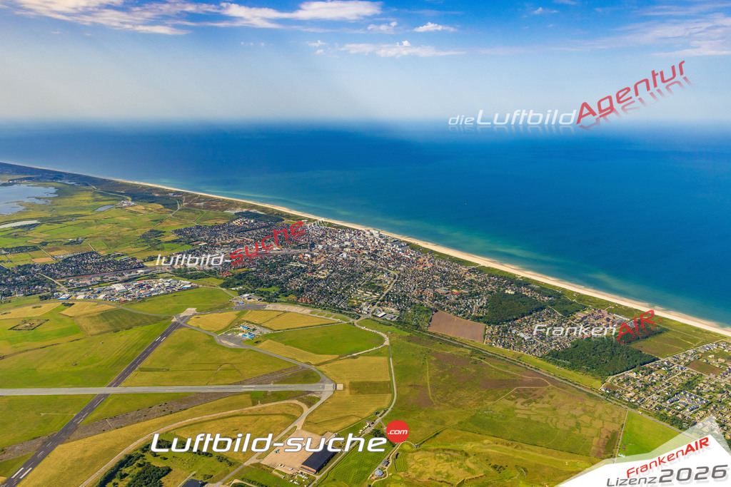 Westerland Sylt Bild- Das Luftbild wurde 2025 vom UL-Flugzeug heraus erstellt ( keine Drohne bzw. Drohnenaufnahme ) - Hochauflösende Luftaufnahme -Nicht vergleichbar mit Google Maps oder Satelittenbilder- Die Geschenkidee !Mit Lizenz und Bildrechte bestellbar - CC