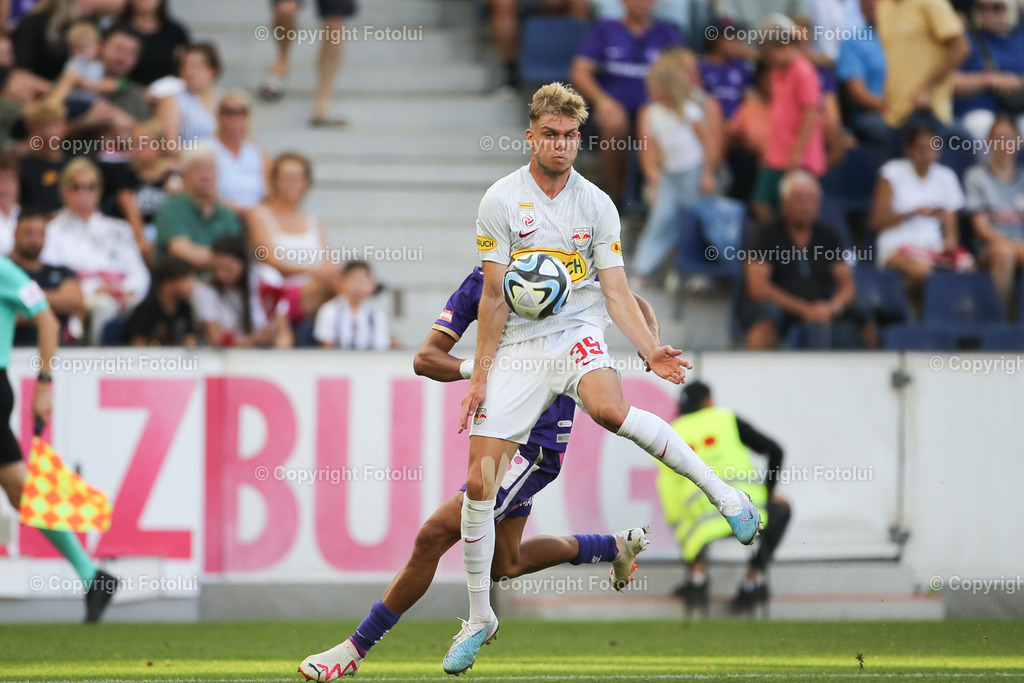 A_LUI_20230813_0040 | SPORT FUSSBALL ADMIRAL BUNDESLIGA RED BULL SALZBURG VS AUSTRIA WIEN
IM BILD: Leandro Morgalla (Red Bull Salzburg)
FOTO:FOTOLUI/UW