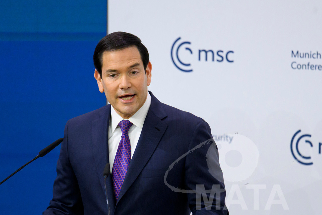 _DWA7391 | Politiker Marco Rubio (REP), Außenminister der Vereinigten Staaten von Amerika, spricht auf der Münchner Sicherheitskonferenz 2026. München, 14.02.2026 Bayern Deutschland - Realisiert mit Pictrs.com