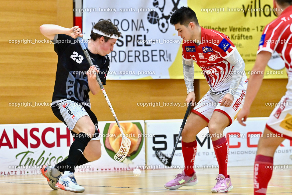 KAC Floorball vs. Wiener Floorballverein 10.9.2022 | #23 Alexander Hanschur, #23 Dominik Pilarz