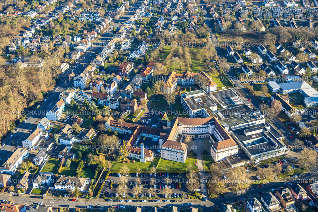 Hamm251202269 | Luftbild, Johanniter-Kliniken Hamm Standort Knappenstraße und St. Marien-Hospital Hamm, Uentrop, Hamm, Ruhrgebiet, Nordrhein-Westfalen, Deutschland