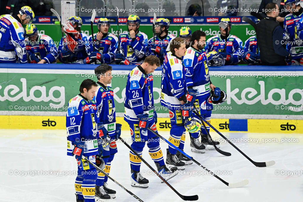 EC IDM WÄRMEPUMPEN VSV vs. Steinbach Black Wings Linz | Starting six EC VSV, #12 Brett Budgell EC VSV, #42 Alex Wall EC VSV, #26 Guus van Nes EC VSV, #2 Dylan MacPherson EC VSV, #74 Joel Teasdale EVC VSV, EC IDM WÄRMEPUMPEN VSV vs. Steinbach Black Wings Linz, EC IDM WÄRMEPUMPEN VSV vs. Steinbach Black Wings Linz am 04.03.2026 in Villach (Stadthalle Villach), Austria, (Photo by Bernd Stefan)