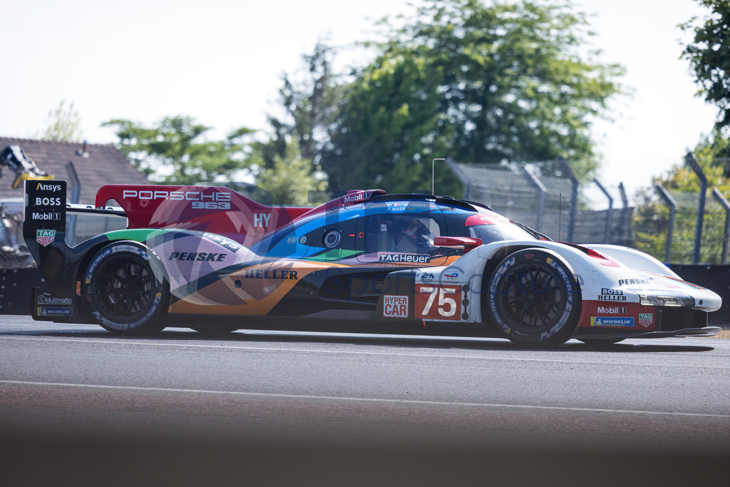 Trainproduction-20230608-1024 | LE MANS,FRANCE,08.Jun.23 - MOTORSPORTS - WEC, FIA World Endurance Championships, 24 Hours of Le Mans, Circuit de la Sarthe, free practice 3. Image shows Felipe Nasr (BRA), Mathieu Jaminet (FRA) and Nicholas Tandy (GBR/Porsche Penske Motorsport). Photo: Trainproduction / Matthias Trinkl