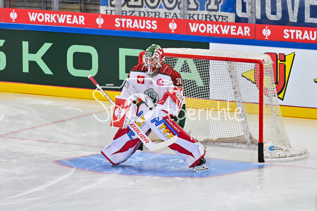 ERC Ingolstadt - Frölunda HC | INGOLSTADT, GERMANY - 02. DECEMBER: beim warmup Tobias NORMANN (Frölunda Gothenburg 30) / Einzelfoto / Freisteller vor dem Viertefinal Match zwischen dem ERC Ingolstadt und Frölunda HC beim Hinspiel der Champions Hockey League in der Saturn Arena