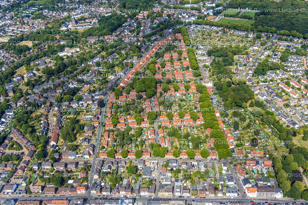 Oberhausen220800723 | Luftbild, Siedlung Stemmersberg, ehemalige Bergarbeitersiedlung, Eisenheim, Oberhausen, Ruhrgebiet, Nordrhein-Westfalen, Deutschland