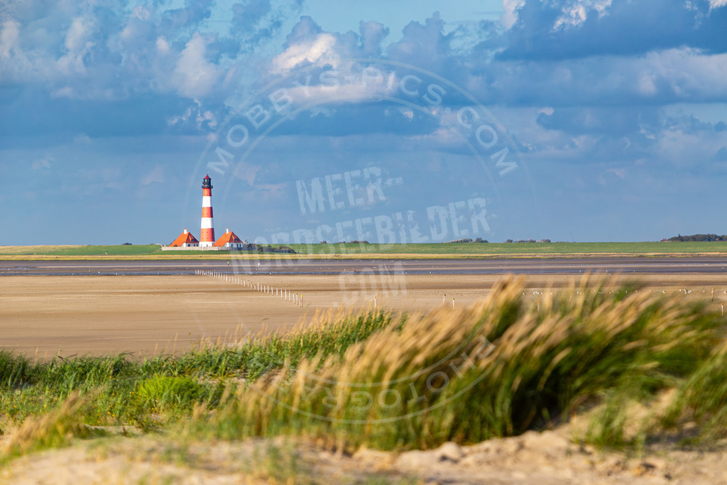 Westerhever Leuchtturm Hugerhamm | Westerheversand mit Strand