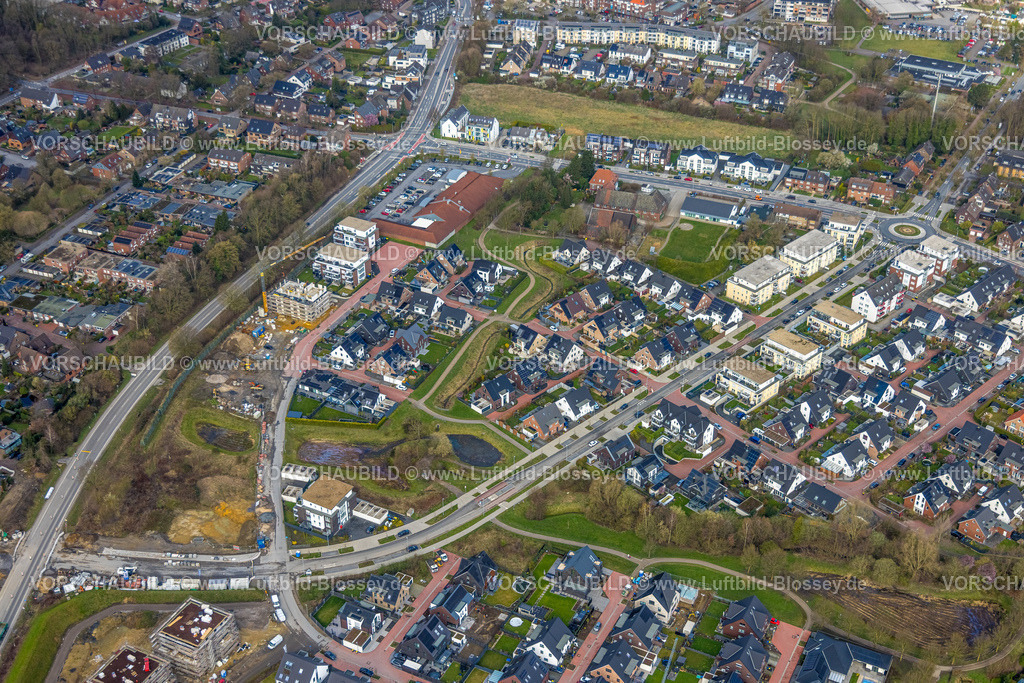 Bottrop260306516Kirchhellen | Luftbild, Wohngebiet und Baustelle zwischen Rentforter Straße und Kirchhellener Ring, Kirchhellen, Bottrop, Ruhrgebiet, Nordrhein-Westfalen, Deutschland