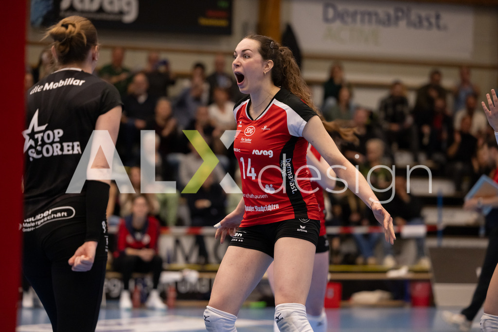 Volleyball I Frauen I Saison 2025-2026 I Volleyball NLA | Women I 1/2 Finals I  VC Kanti Schaffhausen - Sm'Aesch Pfeffingen I 18.03.2026 | 14 Josipa Marković (HR) (VC Kanti Schaffhausen) – Aussen - Realisiert mit Pictrs.com