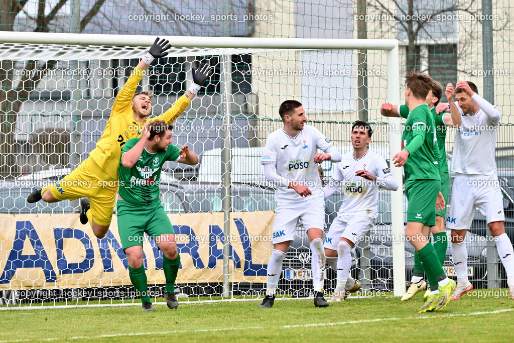 SAK vs. VST Völkermarkt | #99 Arian Rener SAK, #6 Lukas Ladinig VST Völkermarkt, #23 Zan Kumer SAK, #29 Andraz Zinic SAK, #4 Marius Leo Maierhofer VST Völkermarkt, SAK vs. VST Völkermarkt, SAK vs. VST Völkermarkt am 21.03.2026 in Klagenfurt (Sportpark Welzenegg), Austria, (Photo by Bernd Stefan)