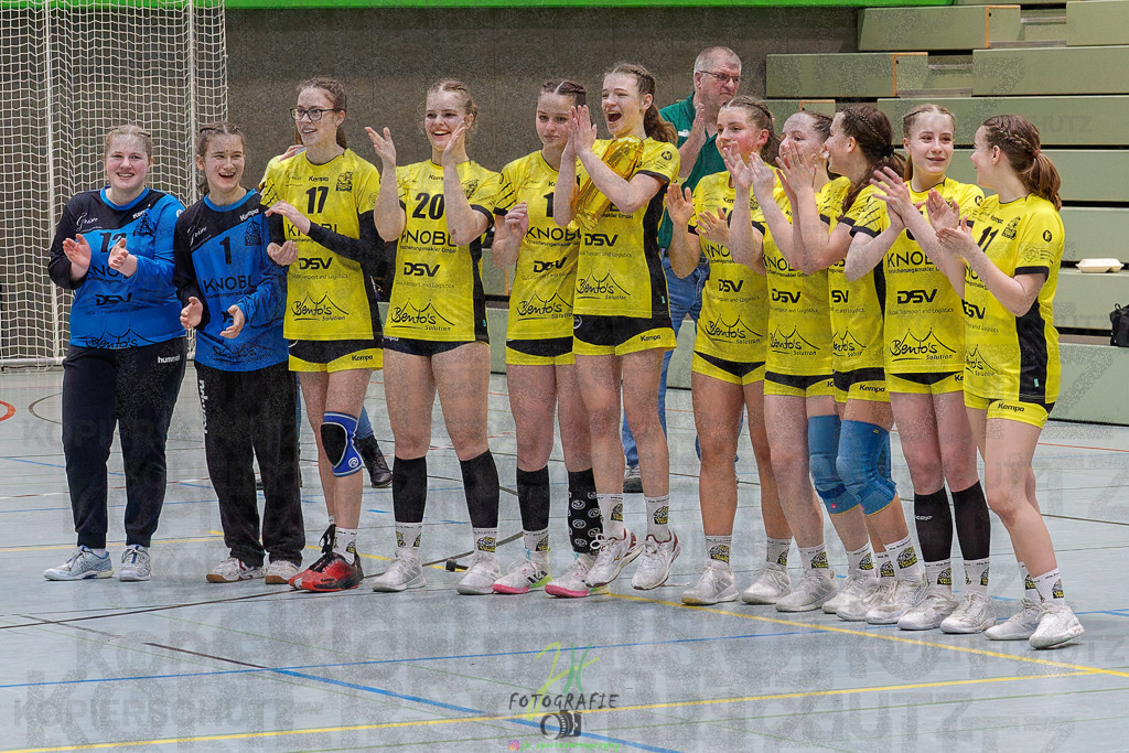 Hessenmeisterschaft wJC - Finale; HSG Kleenheim - HSG Weiterstadt/ Braunsh.Worf. | Hessenmeisterschaft wJC - Finale; HSG Kleenheim - HSG Weiterstadt/ Braunsh.Worf. am 22.03.2025 in Biedenkopf (Sporthalle Lahntalschule)Photo © 2025 - Jörg Heinrich - Realisiert mit Pictrs.com