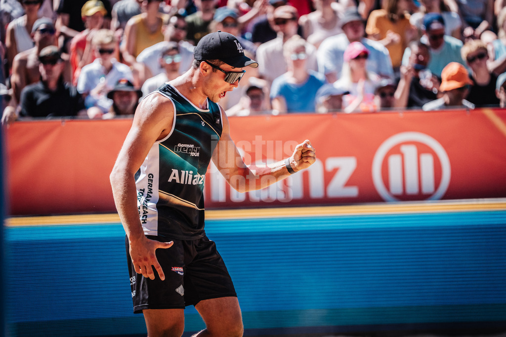 Beachvolleyball | Männer | Allianz German Beach Tour 2025 | Tourstop Düsseldorf | 11.05.2025 | Sven Winter jubelt