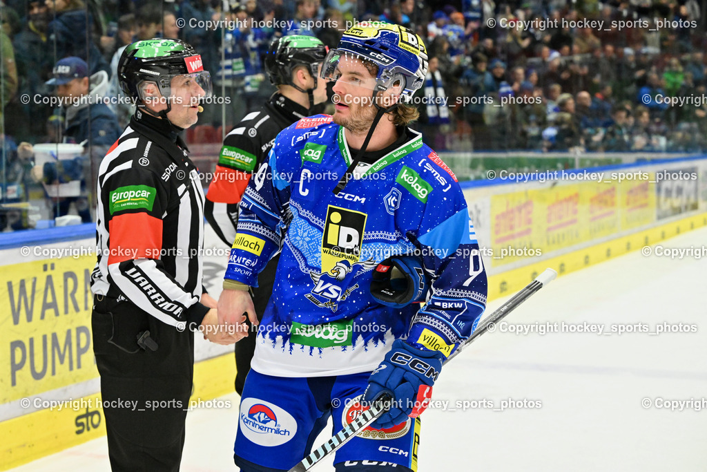 EC IDM Wärmepumpen VSV vs. Pioneers Vorarlberg | Piragic Trpimir Referee, #9 RAUCHENWALD Alexander EC VSV, EC IDM Wärmepumpen VSV vs. Pioneers Vorarlberg, EC IDM Wärmepumpen VSV vs. Pioneers Vorarlberg am 14.12.2024 in Villach (Stadthalle Villach), Austria, (Photo by Bernd Stefan)
