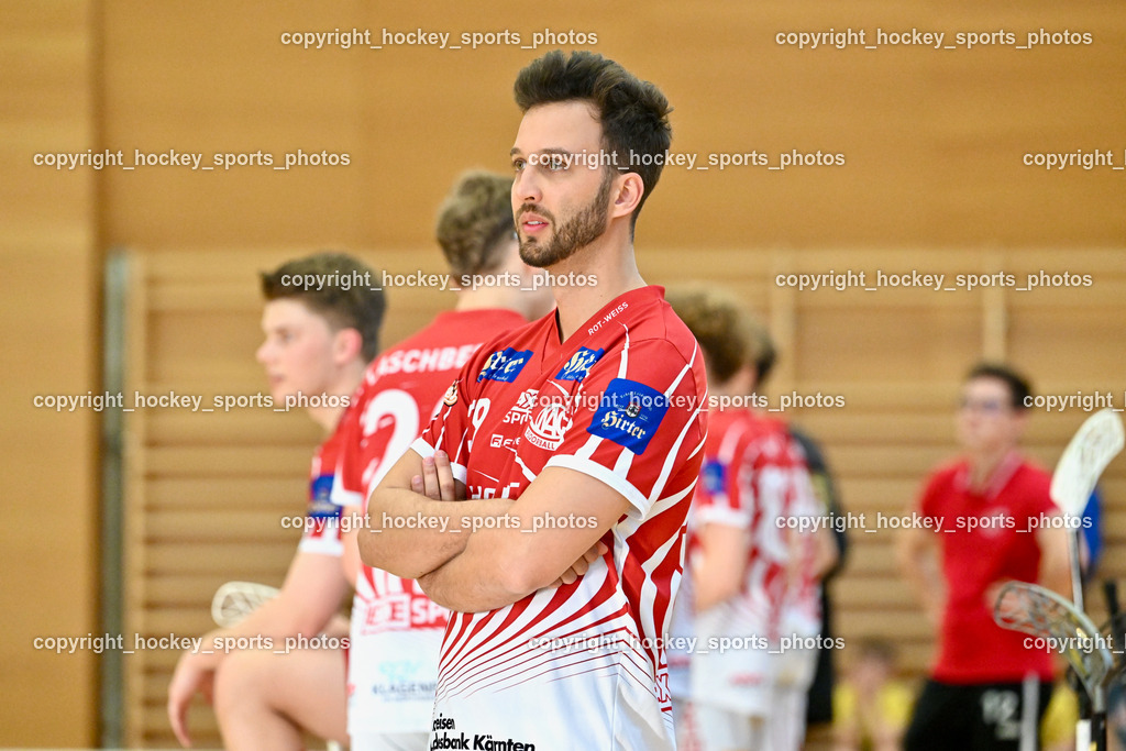 VSV Unihockey vs. KAC Floorball | #39 Max Olsacher KAC Floorball, VSV Unihockey vs. KAC Floorball, VSV Unihockey vs. KAC Floorball am 12.04.2025 in Villach (Ballspielhalle St. Martin), Austria, (Photo by Bernd Stefan)