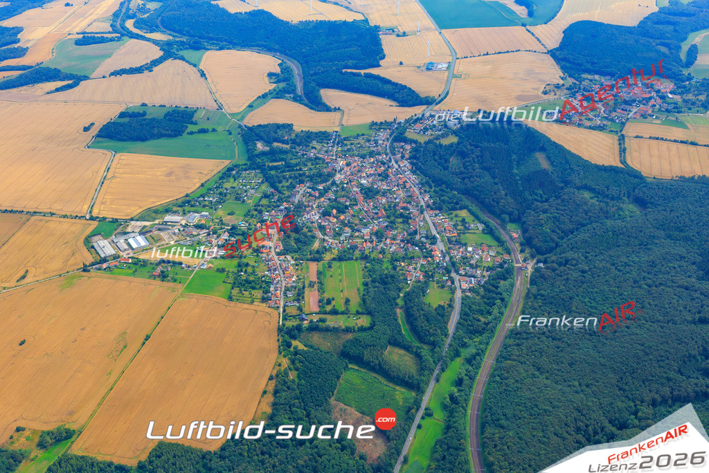 Die Luftaufnahme der Stadt Beyernaumburg wurde vom UL-Flugzeug heraus erstellt ( keine Drohne )- hohe Auflösung für beste Qualität