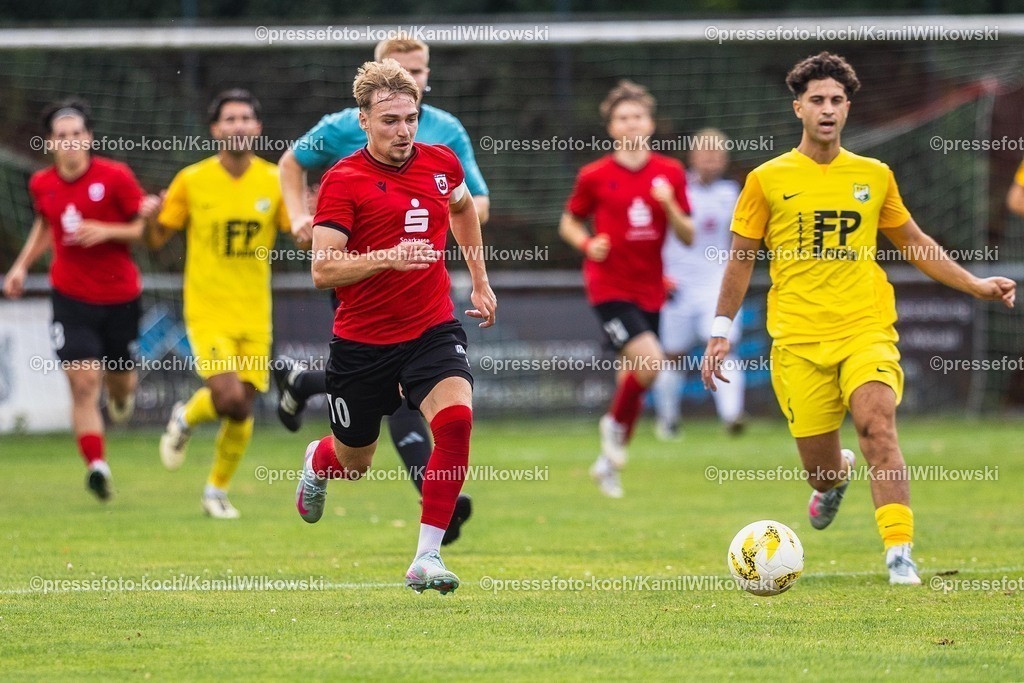 xkwi13072501018 | 13.07.2025, xkwix, Fußball, Testspiel, SV Lippstadt 08 - FSC Rheda, Rasenplatz, Sportanlage Esbeck: Maximilian Franke ( SV Lippstadt 08 #29 ) 