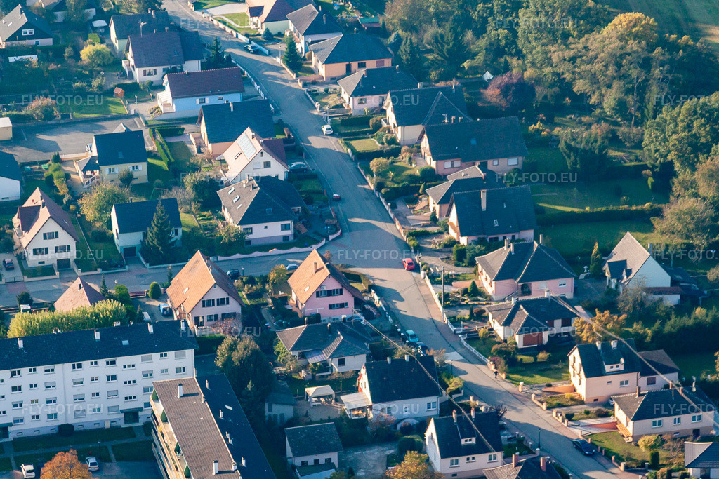 Vue aérienne: Vue de la ville à Lauterbourg dans le département Bas Rhin, France. Photo: IMG_45998.jpg prise le 23/10/2011 par Werner Riehm/FLY-FOTO.euRésolution de l'original: 4623 x 3082 px