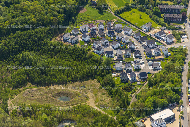 Hagen230502443 | Luftbild, Halbrunde Baumsiedlung, Neubau Wohngebiet, Alte Ziegelei Steinbruch Vorhalle, Vorhalle, Hagen, Sauerland, Nordrhein-Westfalen, Deutschland