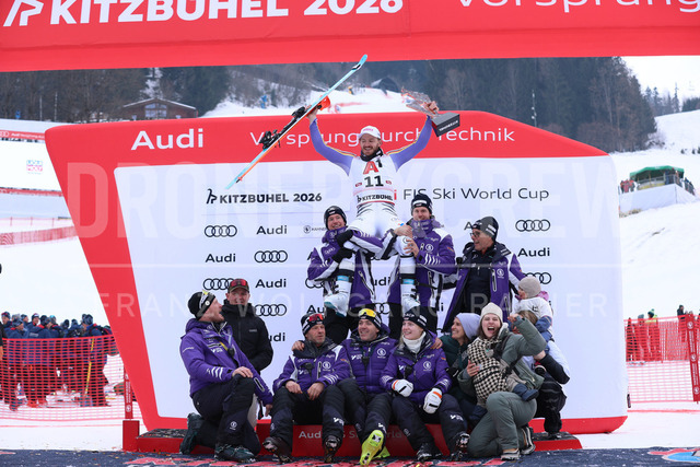 Audi FIS Ski World Cup: Men’s Slalom – Hahnenkamm Race, Kitzbuehel | Kitzbuehel, Austria, 25.Jan.26 - Alpine Skiing - FIS World Cup, Hahnenkamm Race, Slalom, men. The image shows team germany.