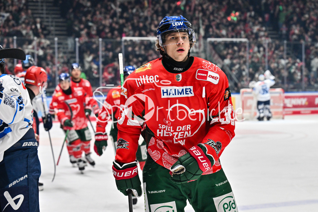 Augsburger Panther - ERC Ingolstadt | AUGSBURG, GERMANY - 12. DECEMBER: Jubel der Panther nach dem Treffer zum 2-1 durch Tim WOHLGEMUTH (Augsburger Panther 33) / Tor / Torschuetze / Freude / Happy während dem Match zwischen den Augsburger Panthern und dem ERC Ingolstadt am 27. Spieltag der Penny DEL im Curt Frenzel Stadion