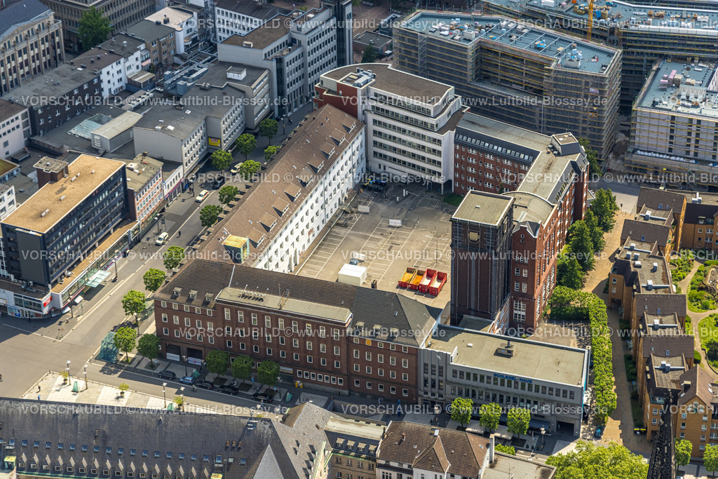 Bochum220503347 | Luftbild, Innenstadt mit Rathaus Süd, Gleisdreieck, Bochum, Ruhrgebiet, Nordrhein-Westfalen, Deutschland