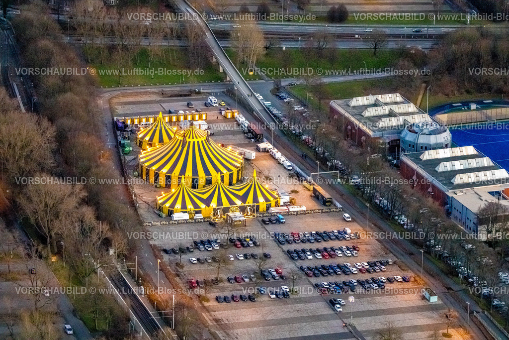 Dortmund230102534 | Luftbild, Zirkus Flic Flac am Remydamm Westfalenpark, Ruhrallee, Dortmund, Ruhrgebiet, Nordrhein-Westfalen, Deutschland
