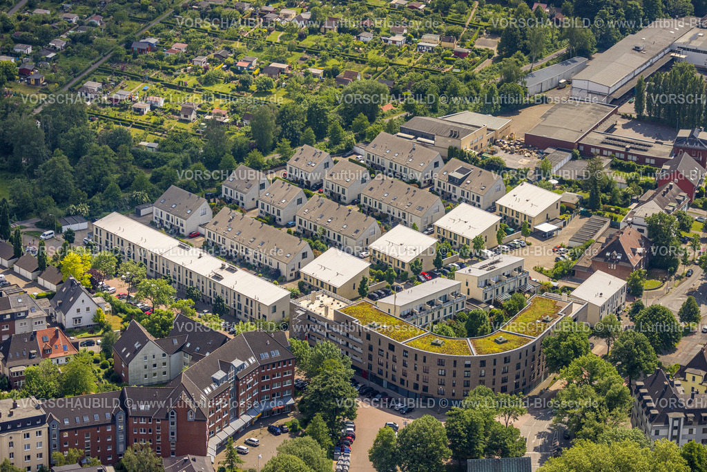 Bochum220503788 | Luftbild, geplanter Verlauf Radweg RS1 Ruhrschnellradweg, Wohnsiedlung Alter Eistreff, Südinnenstadt, Bochum, Ruhrgebiet, Nordrhein-Westfalen, Deutschland