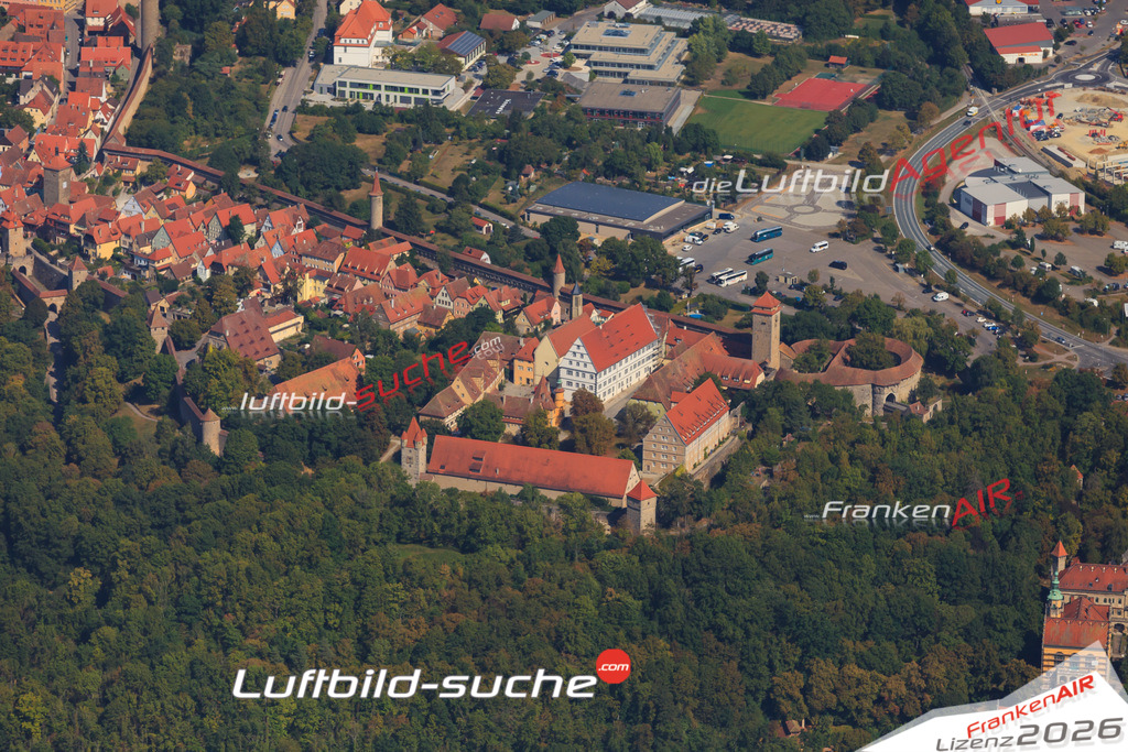 Luftbild von  Rothenburg-tauber - Luftaufnahme wurde 2016 von https://frankenair.de mittels Flugzeug (keine Drohne) erstellt - die Geschenkidee