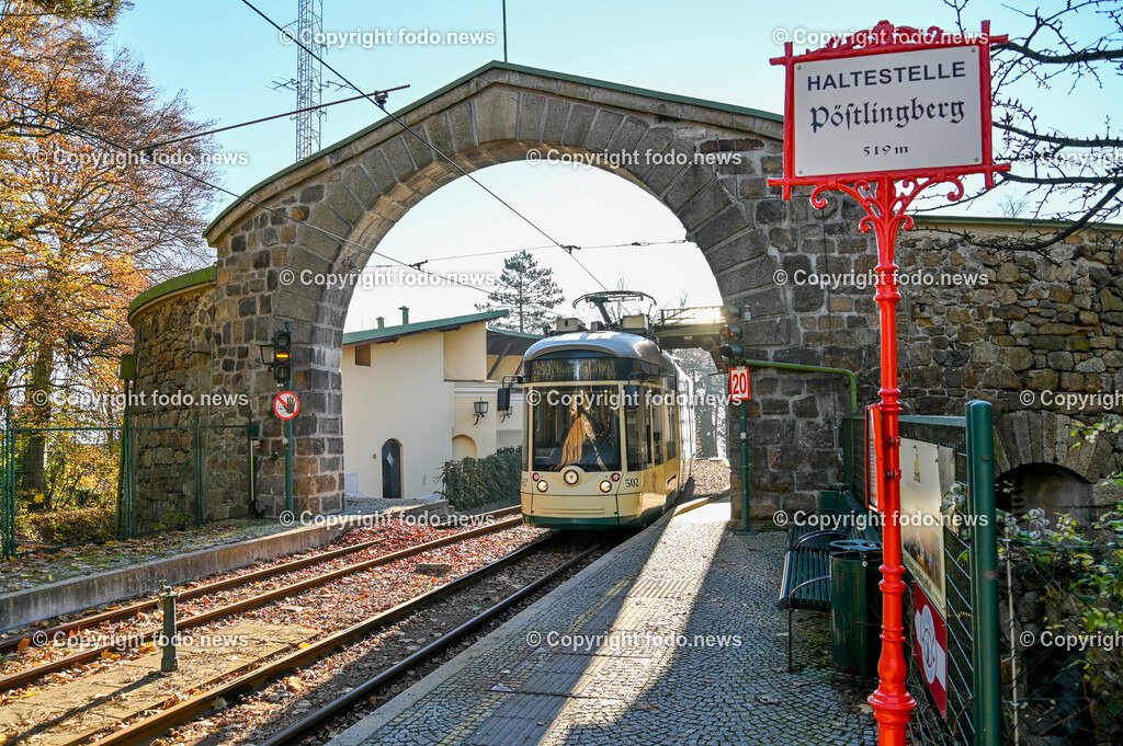 Pöstlingbergbahn_ Strassenbahn_ 13.11.2022-6 | 13.11.2022, Linz, Pöstlingbergbahn, AUT, Strassenbahnhaltestelle, Poestlingbergbahn, Haltestelle, Pöstlingbergbahn, im Bild Pöstlingbergbahn Haltestelle, Bergbahnhof