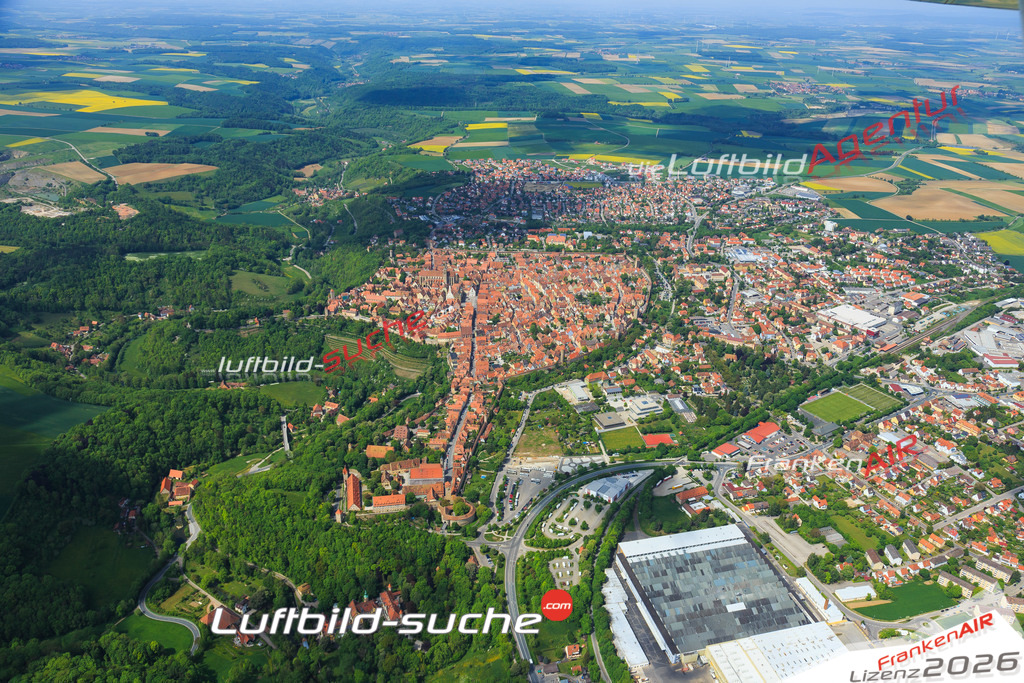Luftbild von  Rothenburg-tauber - Luftaufnahme wurde 2015 von https://frankenair.de mittels Flugzeug (keine Drohne) erstellt - die Geschenkidee