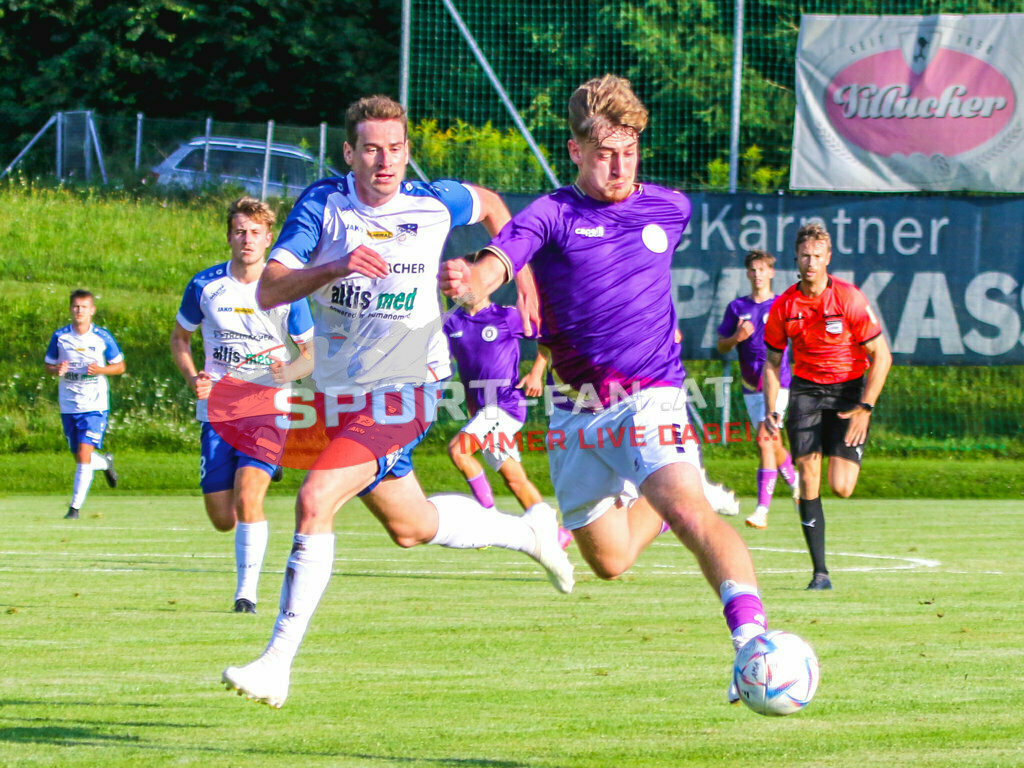 Austria Klagenfurt Amateure - SK Treibach 1-1, Kärntner Liga 2. Runde | Hanno Wachernig (SK Treibach #14) Austria Klagenfurt Amateure - SK Treibach 1-1 am 08.08.2023 in Brückl
(Sportplatz), Austria, (Photo by Ernst Krawagner sport-fan.at) - Realisiert mit Pictrs.com