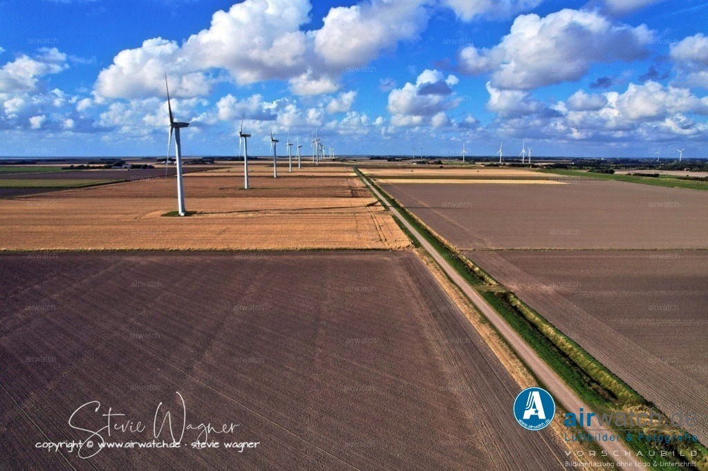 Windpark - Emmelsbüll-Horsbüll | Luftbild, Windenergieanlagen, Bürgerwindpark Emmelsbüll-Horsbüll, Windkraft, Windpark, Nordfriesland, 
