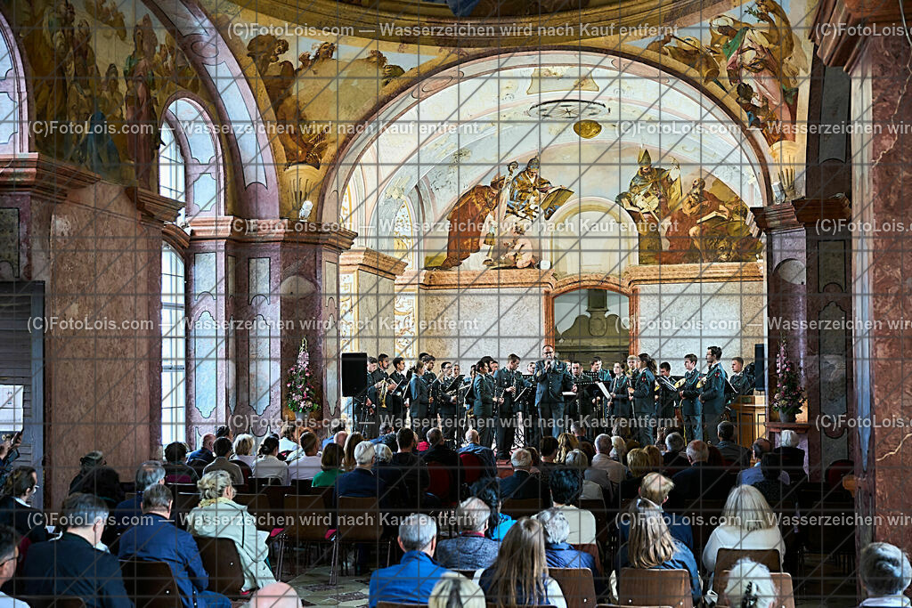 ALP1889_XXXIX_Chopin-Festval_Ausklang_Militaermusik NOe | (C)FotoLois.com, Alois Spandl, XXXIX. internationales CHOPIN-Festival in der Kartause Gaming, AUSKLANG in der Barockbibliothek mit der Militärmusik Niederösterreich unter der Leitung von Militärkapellmeister Oberst Adolf Obendrauf, So 6. August 2023.