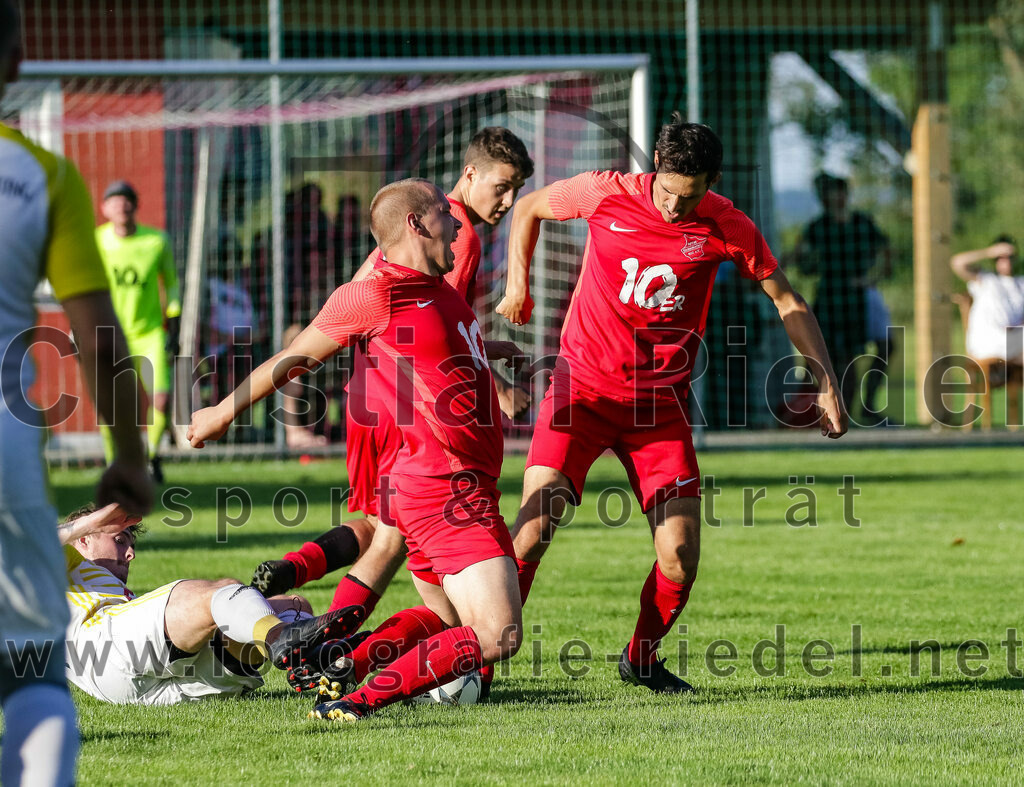 2023-08-18_076_SpVgg_Eichenkofen_gegen_FC_Langenpreising | Erding, Deutschland, 18.08.2023:
Fußball, A-Klasse 2023 / 2024, 3. Spieltag, SpVgg Eichenkofen gegen FC Langenpreising, Endergebnis: 0:2

Christoph Reithmeier (SpVgg Langenpreising, #7), Marcel Mundigl (SpVgg Eichenkofen, #45)

Foto: Christian Riedel / fotografie-riedel.net