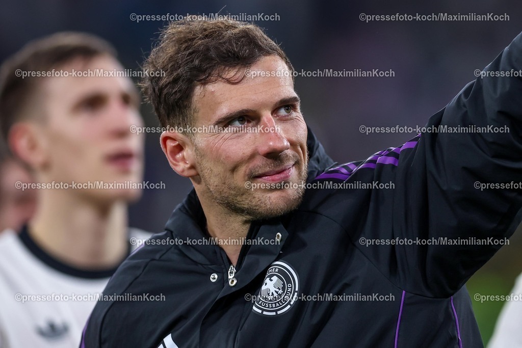 DFB23032502240 | 23.03.2025, Fußball, Viertelfinale UEFA Nations League, Deutschland - Italien, Signal Iduna Park, Saison 2024 2025: Leon Goretzka (GER #08) DFB regulations prohibit any use of photographs as image sequences and or quasi-video.