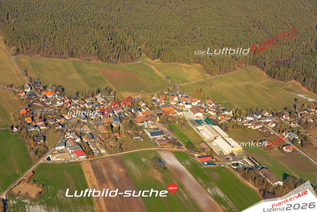 Die Luftbildaufnahme Truebenbach -  wurde 2019 mittels Flugzeug (keine Drohne) erstellt. Perfekte Schärfe und Druck- Ergebnisse- Garantiert!