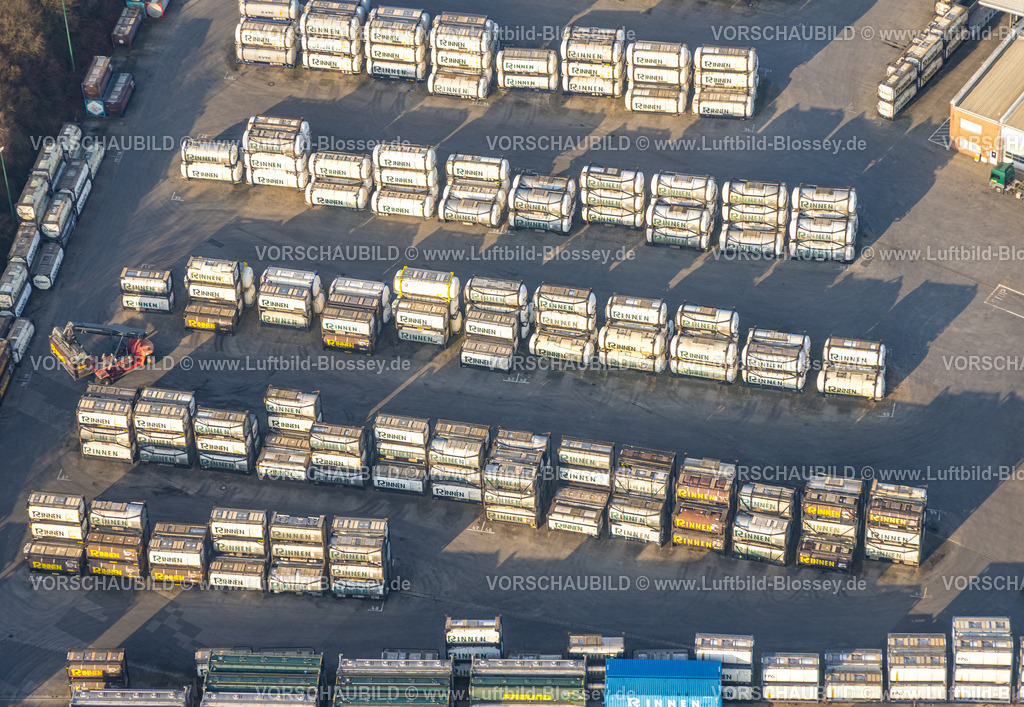 Moers260101192 | Luftbild, Rinnen GmbH & Co KG Werksgelände Lagerplatz, Logistik von Flüssigchemikalien, Rheinkamp-Meerbeck, Moers, Ruhrgebiet, Nordrhein-Westfalen, Deutschland