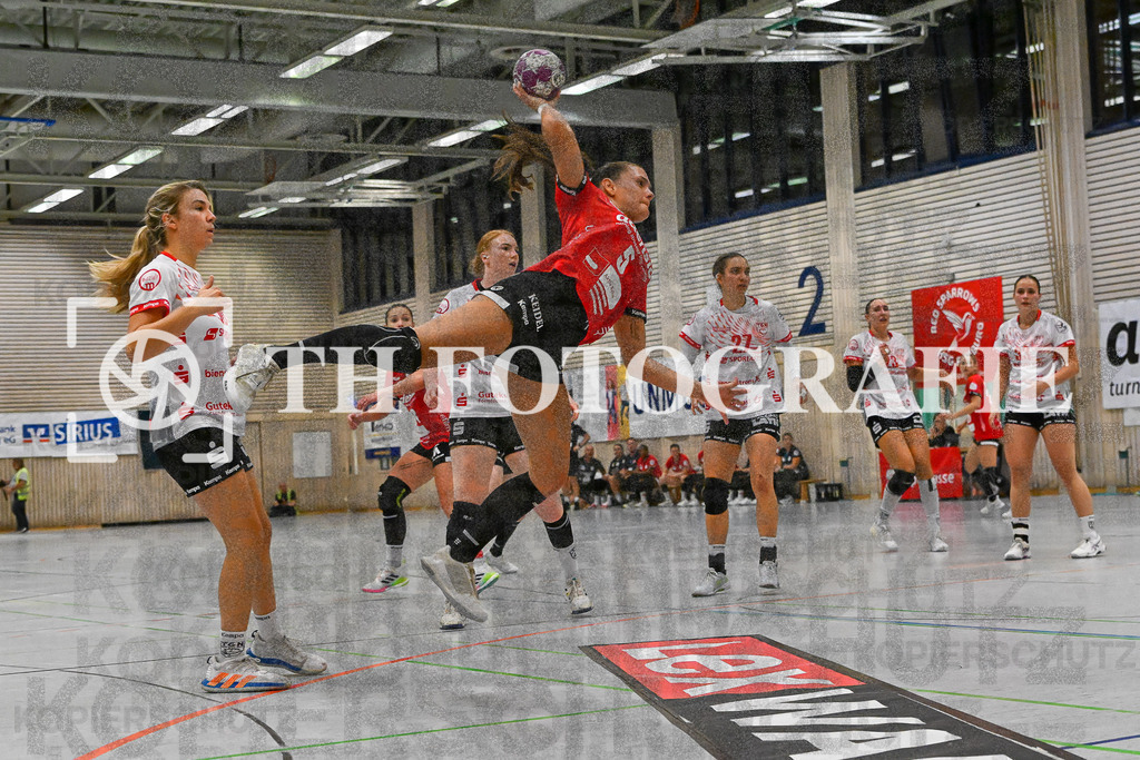 DEU, HSG Freiburg - TG Nuertingen, Handball, 2. Handball-Bundesliga, Saison 2023/2024, 04. Spieltag, Saison 2023/2024, 07.10.2023 | Nele Emmenecker (HSG Freiburg, #05) im Wurf.

DEU, HSG Freiburg - TG Nuertingen, Handball, 2. Handball-Bundesliga, Saison 2023/2024, 04. Spieltag, Saison 2023/2024, 07.10.2023

Foto: Eibner-Pressefoto/Thomas Hess