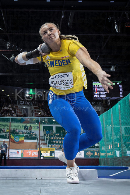 World Athletics Indoor Championships Kujawy Pomorze 26, 20.03.2026 | TORUN, POLAND - MARCH 20:  Axelina JOHANSSON (SWE) competes in the women's shot put during the World Athletics Indoor Championships Kujawy Pomorze 26 on day 1 / session 2 at Kujawsko-Pomorska Arena Torun on March 20, 2026 in Torun, Poland. 