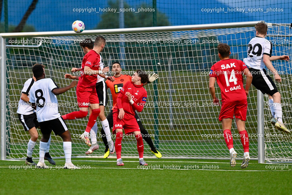 SV Spittal vs. SAK | Tor SAK, #8 Rashidi Mohamed Udikaluka SV Spittal, #24 Zoran Vukovic SAK, #1 Marko Soldo SV Spittal, #17 Jan Sasa Ogris-Martic SAK, #14 Luka Gajic SAK, #39 Fabian Hoi SV Spittal, SV Spittal vs. SAK, SV Spittal vs. SAK am 24.05.2024 in Spittal an der Drau (Goldeck Stadion), Austria, (Photo by Bernd Stefan)