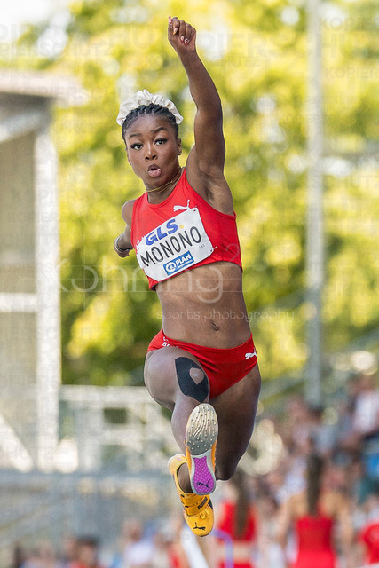 Deutsche Leichtathletik-Meisterschaften; Bochum-Wattenscheid, 25.07.2026 | Grace Monono (LG Nord Berlin), Dreisprung ; Deutsche Leichtathletik-Meisterschaften am 25.07.2026 im Lorheide-Stadion, Bochum-Wattenscheid (Nordrhein-Westfalen).