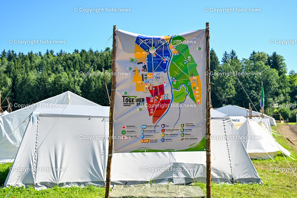 Scout Camp Austria_ 11.08.2023-35 | 11.08.2023, Berg am Attersee, AUT, Scout Camp Austria 2023, im Bild Uebersichtsplan der Zeltstadt