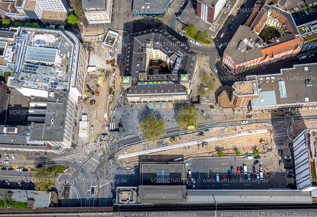 Essen240400750 | Luftbild, Baustelle Willy-Brandt-Platz, Select Hotel Handelshof Essen, Stadtkern, Essen, Ruhrgebiet, Nordrhein-Westfalen, Deutschland