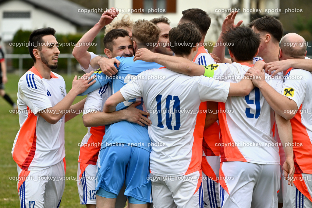 SV Rothenthurn vs. FC Dölsach | #11 Andreas Wenger FC Dölsach, Jubel FC Dölsach, #39 Lukas Michael Unterlader FC Dölsach, #10 Elias Sint-Unterholzer FC Dölsach, #9 Philipp Hochegger FC Dölsach, SV Rothenthurn vs. FC Dölsach, SV Rothenthurn vs. FC Dölsach am 04.04.2026 in Rothenthurn (Sportplatz Rothenthurn), Austria, (Photo by Bernd Stefan)