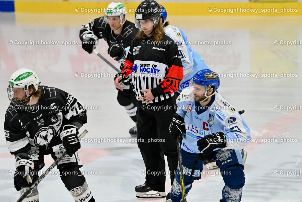 ESC Steindorf vs. SC Hohenems 11.3.2023 | WENUSCH Hermann Referee, #74 Wolf Marcel, #57 Wilfan Franz